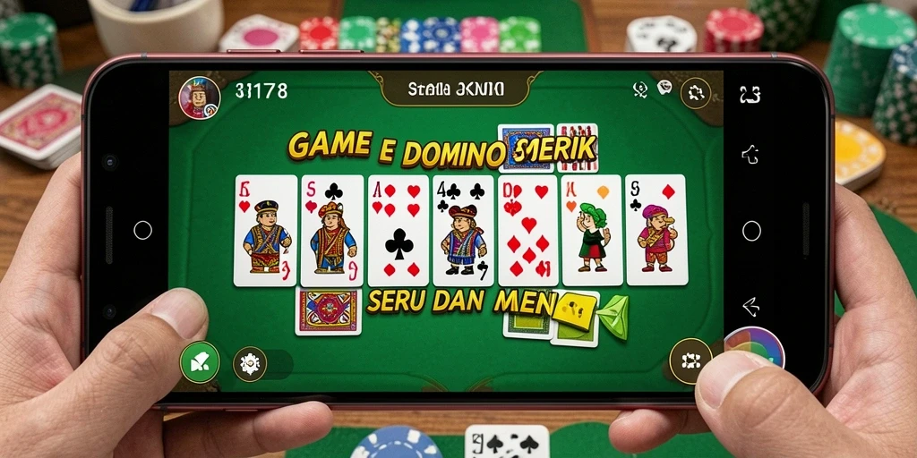 Tampilan gameplay yang menarik dan interaktif dari game Domino.