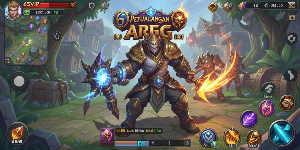 Tangkapan layar gameplay ARPG menampilkan aksi pertempuran yang seru.