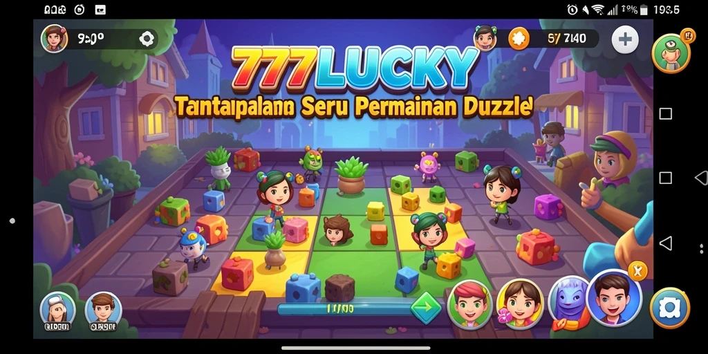 Tampilan gameplay 777LUCKY yang penuh warna dan menantang.