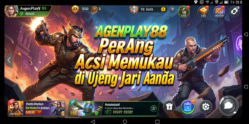 Screenshot gameplay AGENPLAY88 menampilkan pertempuran seru antar karakter.