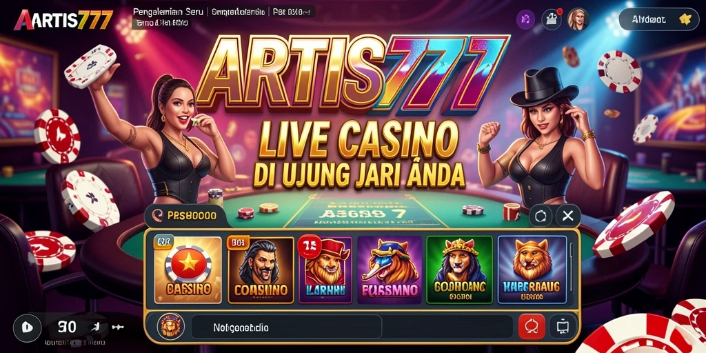 Tampilan gameplay Live Casino ARTIS777 yang memukau dan interaksi langsung.