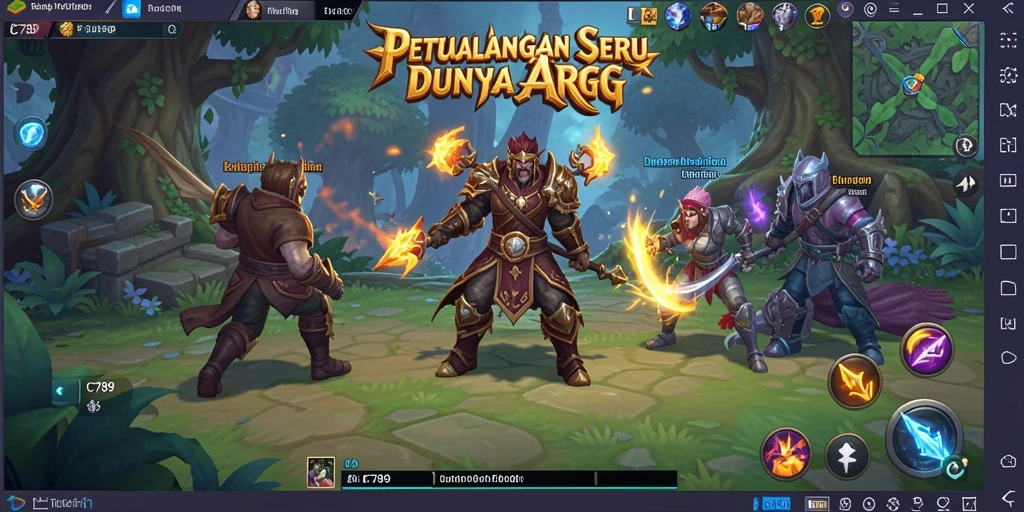 Gameplay ARPG C789 yang penuh aksi dan petualangan.