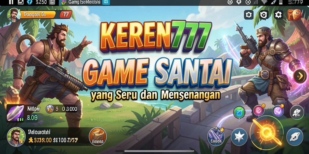 Screenshot utama KEREN777 menampilkan gameplay santai yang menyenangkan.