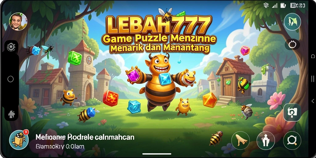 Tampilan gameplay menarik dari LEBAH777 dengan berbagai level puzzle.