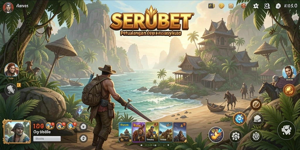Gameplay Open World SERUBET menampilkan eksplorasi dan interaksi yang mendalam.