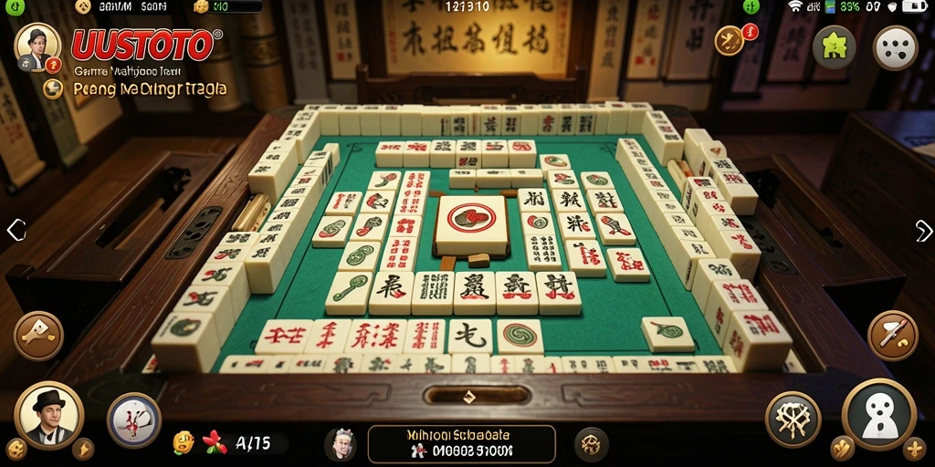 Screenshot UUSTOTO menampilkan gameplay Mahjong yang menarik dan menantang.