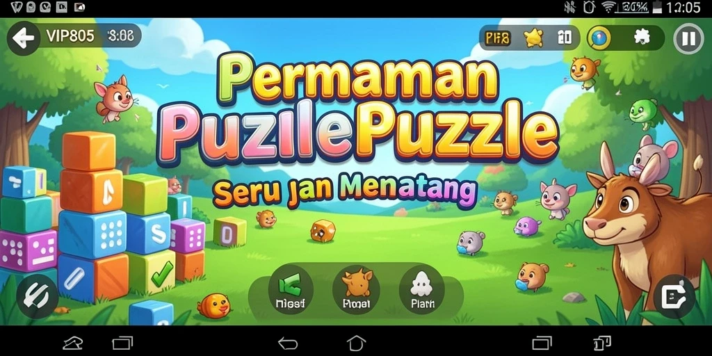 Tangkapan layar gameplay VIP805 yang menampilkan teka-teki menarik.